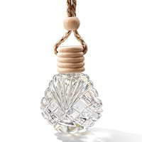 Flacon vide en verre à cinq lignes avec couvercle, 14 ml, pour parfum, huile essentielle d'aromathérapie, pendentif de voiture, diffuseur d'ambiance intérieur