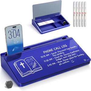 Pizarra Magnética de <span class=keywords><strong>Escritorio</strong></span> con <span class=keywords><strong>Organizador</strong></span>, <span class=keywords><strong>Tablero</strong></span> de Mensajes de Borrado en Seco con Bandeja de Almacenamiento para Oficina, Hogar y Escuela - Product Image 6