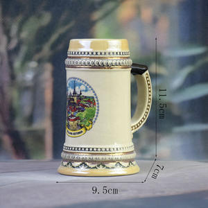 Chope à bière ou à vin en porcelaine en forme <span class=keywords><strong>de</strong></span> <span class=keywords><strong>tour</strong></span> <span class=keywords><strong>de</strong></span> château allemand - Sculpture <span class=keywords><strong>de</strong></span> chevalier en 3D, couvercle en aluminium, écologique, réutilisable, promotionnelle, pour <span class=keywords><strong>les</strong></span> fêtes - Product Image 6