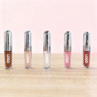 Gloss à lèvres minéral végétalien de haute qualité de marque privée, transparent et riche, rouge à lèvres liquide longue durée, hydratant, taille standard