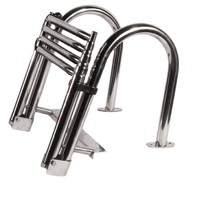 Approvisionnement d'usine Quincaillerie marine Bateau Piscine en acier inoxydable Échelle d'extension polyvalente pliable en 4 étapes - Product Image 1