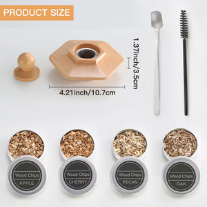 Kit <span class=keywords><strong>de</strong></span> <span class=keywords><strong>fumage</strong></span> pour cocktails et whisky, comprenant des <span class=keywords><strong>copeaux</strong></span> <span class=keywords><strong>de</strong></span> bois et des pierres à whisky, outils <span class=keywords><strong>de</strong></span> <span class=keywords><strong>fumage</strong></span> professionnels pour barman - Product Image 2