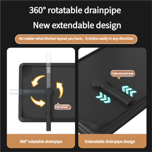Organizzatore di stoviglie staccabili in acciaio al carbonio piatto di stendino ciotola scaffali di stoccaggio tubo di scarico lavello da cucina forniture per utensili alimentari - Product Image 2