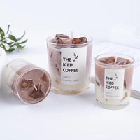 2026 Neuer Trend Neuer Stil Eiskalte Matcha-Kerze mit Glasbecher Matcha Latte Kerze Gelwachs Kaffee Matcha-Kerze