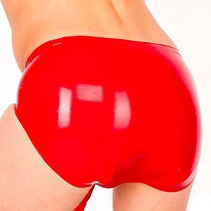 Culottes pour hommes Shorts avec boule et demi-gaine Découpe Anneau Slip Slip Sexe Bdsm Culotte en latex - Product Image 2