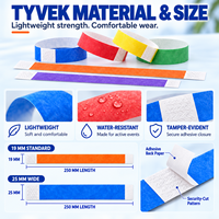 Bracelet jetable personnalisé en Tyvek pour boîte de nuit, étanche et résistant aux déchirures, pour l'identification à l'entrée