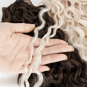 Extensions de cheveux bouclés à trame invisible Genius Weft, couleur balayage russe double drawn, ondulation naturelle, vente en gros, très demandées - Product Image 4