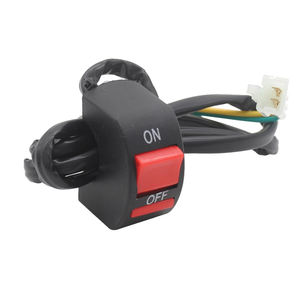 Interrupteur universel à bouton-poussoir marche/arrêt pour guidon de moto, scooter, VTT, <span class=keywords><strong>quad</strong></span>, pit bike, moto tout-terrain, 7/8 pouces (22 mm) - Product Image 3