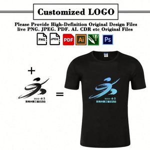 LCC3315 Factory Wholesale O-Neck Casual Unisex <b>T</b>-Shirt Quick Dry Polyester Breathable Gym Use Custom Logo Pattern Formal Style - Product Image 3