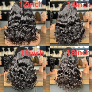 Boncy Lockige Haarperücke mit Körperwelle, vollständig handgewebt, kann gelockt und gefärbt werden - Product Image 6