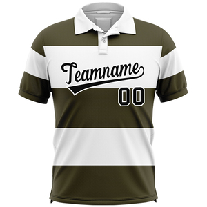 Camisetas Polo Personalizadas con Logotipo para Hombre, Camisetas Lisas al por Mayor con Diseños de Cuello de Tela Tejida a Rayas - Product Image 3
