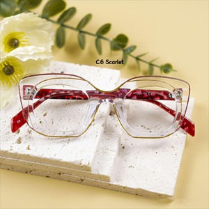 Montura de gafas de acetato 2024 para hombre, gafas cuadradas de ojo <span class=keywords><strong>Retro</strong></span> para mujer, gafas graduadas ópticas, gafas para Miopía - Product Image 2