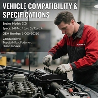 Ensemble moteur complet Autopick Toyota 2KD pour remplacement Toyota Hilux