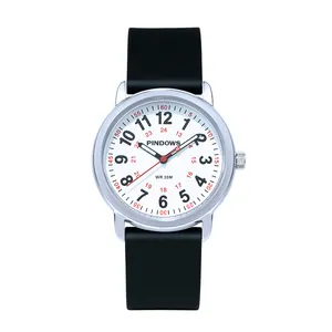 PINDOWS中国サプライヤー高級レザーストラップ防水Oemファッションカスタムロゴ手スチールバックル卸売デジタルメンズ腕時計