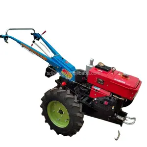 Hand held tractor cultivator, large wheel rice field hand held rotary tiller