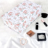Boîtes d'emballage en papier de bonne qualité à motifs floraux, vente en gros, emballages cadeaux pour petites entreprises