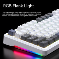 AULA F87Pro V2 Keyboard Gaming Mekanik RGB PBT 87-Tombol USB-C Desktop Berkabel/BT/Nirkabel Tri-Mode Struktur Gasket Dapat Diprogram