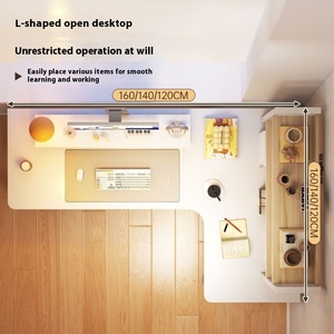 モダンデザイン統合コンピュータデスク本棚L字型コーナー寝室ドレッシングテーブル女の子家庭用オフィス用 - Product Image 5