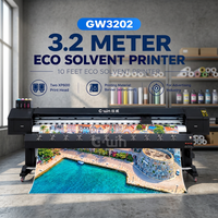 Imprimante éco-solvant Gwin 3,2 mètres, double tête XP600, 1200 dpi, impression de bannières imperméables pour la publicité