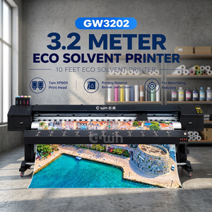 Impresora Eco Solvente Gwin de 3.2 Metros con Doble Cabezal XP600, 1200 DPI, Impresión de Pancartas Impermeables para Publicidad - Product Image 1