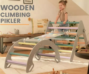 KIDS piklers triangle set kids wooden climbing piklers arch montessori pickler triangle indoor climbing frame