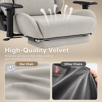 Chaise de jeu ergonomique en velours confortable, Silla Gamer, chaise de jeu pour ordinateur robuste avec fonction massage