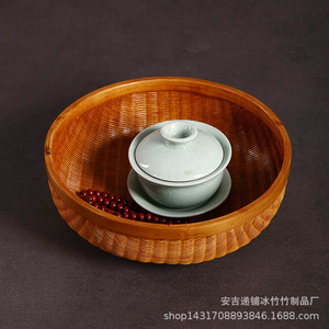 Bamboo Woven <b>Basket</b> Rectangle Handmade <b>Storage</b> Container For Household Use - Product Image 4
