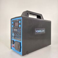 Sistem Inverter Surya Yobolife 300W AC Load Mini Generator Surya dengan Baterai LiFePO4 Terintegrasi, Kit Penerangan Surya Mini untuk Rumah Darurat