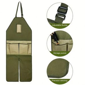 Color-Block Gardening Legging <b>Apron</b> <b>Waterproof</b> Multi-Pocket Extended Stain-Resistant Oxford Material Garden Pruning Outerwear - Product Image 5