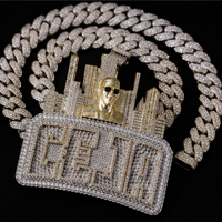 Oferta Especial: Colgante de Moissanita VVS Personalizado de Lujo con Incrustaciones de Diamantes, Joyería Personalizada, Regalo para Rapper, Club Nocturno