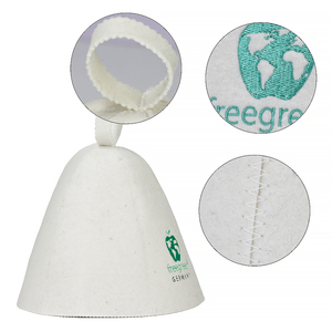 Protéger la tête 100% laine faite Beth OEM chapeau de sauna grand chapeau de sauna de bain en feutre de polyester de laine - Product Image 3