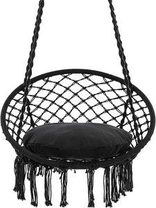 Múltiples opciones de color Cuerda colgante de algodón <span class=keywords><strong>hamaca</strong></span> silla <span class=keywords><strong>columpio</strong></span> redondo hogar jardín <span class=keywords><strong>terraza</strong></span> Interior Exterior - Product Image 5