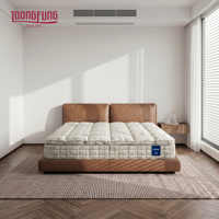 Matelas hybride enroulable personnalisé LOONGFUNG à prix compétitif avec surmatelas extra épais et ressorts ensachés en mousse de charbon de bambou