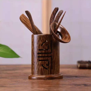 Boîte à <span class=keywords><strong>thé</strong></span> en bois de style chinois vintage, double bonheur creux, semi-circulaire carrée - Product Image 3