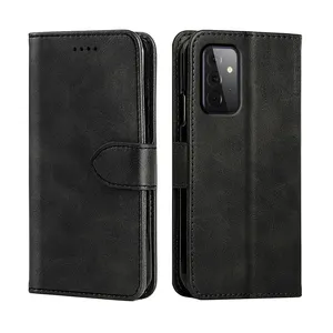 Premium PU Leather Folio Cover Magnetic Closure Book Wallet Flip with Card Slots Kickstand Phone Case for Samsung Galaxy A72