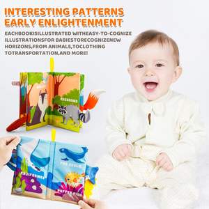 3 pezzi libri da bagno in tessuto morbido per neonati e neonati con ritagli sensoriali giocattoli per <span class=keywords><strong>Baby</strong></span> Shower - Product Image 6