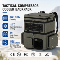 Sac à dos réfrigérant portable 25QT personnalisé avec compresseur -20°C, réfrigérateur de voiture 12V 24V pour camping et voyage