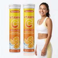 Comprimés de Vitamine C, Acide Ascorbique, Calcium, Magnésium et Collagène OEM 1000mg, Complément Alimentaire pour le Soin de la Peau et le Système Immunitaire, Comprimés Effervescents de Vitamine C