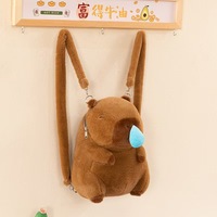Sac à dos double Panda Capybara, sac bandoulière, jouet en peluche moelleux, poupée en peluche, polyester et coton, super doux, unisexe, enfant