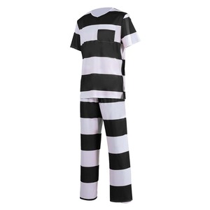 Disfraz de Prisionero para Halloween, Disfraz de Recluso Adulto, Uniforme a Rayas de Recluso, CARR-005 - Product Image 2