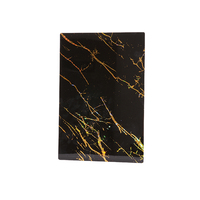 Panneaux modernes en marbre PVC très brillants Panneau mural étanche à revêtement UV pour le salon Divertissement Motif rayé