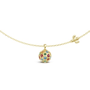 Collar con Colgante de Fútbol Deportivo Original Personalizado, Joyería de Plata de Ley 925 con Circonitas y Dijes de las Naciones Anfitrionas: Canadá, México, Estados Unidos - Product Image 5