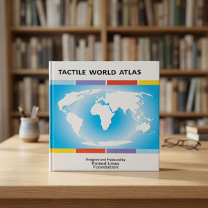 Libro Táctil 'Torch-it Around the World' con Geografía en Braille, Herramienta de Aprendizaje Sensorial para Personas Ciegas (Hecho en Gujarat) - Product Image 3