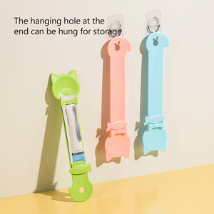 Tragbarer Kunststoff Cat Treat Dispenser Schiebe streifen und Quetsch löffel <span class=keywords><strong>Happy</strong></span> Liquid Snack Dispenser für die Katzen fütterung - Product Image 5