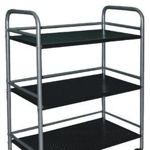 <b>Foldable</b> Rolling Storage <b>Cart</b> 3/4 Tier Metal Movable Shelving Unit with Universal Wheels for Home Commercial Use - Product Image 6