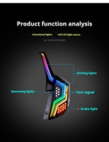 Luz Trasera RGB para Honda Fit Jazz GK5 2014-2020, Lámpara Trasera LED con Niebla, DRL, Freno y Señal de Giro, Plug and Play, Accesorios Automotrices