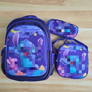 Luckykoo 3D Schoolbags Melody Students 3-piece Set Schoolbag Children in Grades 1-6 <strong>Backpack</strong> Pen <strong>Bag</strong> <strong>Lunch</strong> <strong>Bag</strong> - Product Image 2