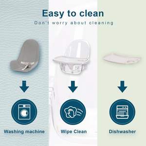 Chaise à bascule multifonctionnelle 3-en-1 moderne en bois massif, réglable, pour bébé, avec <span class=keywords><strong>table</strong></span> à manger et tabouret, siège à pieds robustes, mobilier pour enfants - Product Image 5