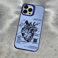 Coque de téléphone motif cœur modèle cardiovasculaire 2026 pour iPhone 15 14 13 12 11 X Xs Xr Pro – Housse arrière unique et tendance