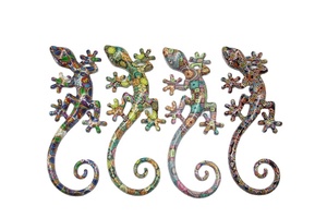 Personalizada decoración colgante de pared 3D decorativo <span class=keywords><strong>Barcelona</strong></span> <span class=keywords><strong>mosaico</strong></span> Gecko lagarto resina figurita personalizable 3D figura Gecko Lagarto - Product Image 4